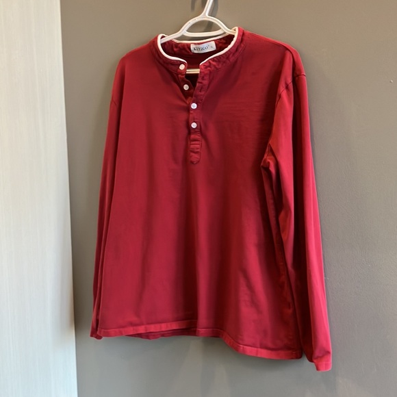 Kuyigo Men’s Red & White Long Sleeve Shirt Size XL - Picture 3 of 13